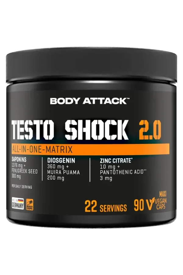 Body Attack Testo Shock 2.0 - 90 kapsler